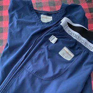 Navy Skechers scrub set